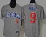 Nike Chicago Cubs #9 Javier Baez gray Flexbase Authentic Collection Jersey-WL