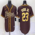 Nike San Diego Padres #23 Fernando Tatis Jr brown majestic mlb Jerseys Joint name