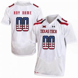 Custom Texas Tech white NCAA Football Jerseys 01