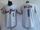 New York Mets 1# WILSON Grey MLB Jersey