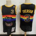 Denver Nuggets #3 Allen Iverson black throwback nba Jersey-LC