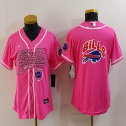 Women Buffalo Bills pink nike baseball jerseys Joint name-BD 01