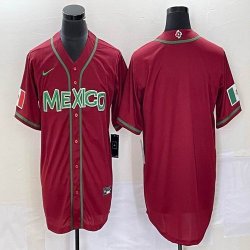 2023 World Cup Mexico red blank majestic baseball jerseys 16