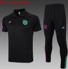 2023-2024 Bayern Munich club Polo black soccer uniforms with long shorts C1046