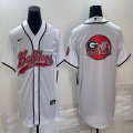 Nike Bulldog blank white NCAA and baseball jerseys Joint name-BD