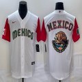 2023 World Cup Mexico blank white red majestic baseball jerseys