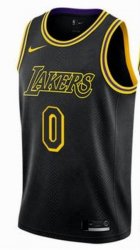 Nike NBA Los Angeles Lakers #0 Westbrook black snake skin nba basketball Jerseys-HL