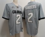 Colorado Buffaloes #2 Shedeur Sanders gray Stitched Football Jersey -XST