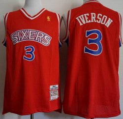 Philadelphia 76ers #3 Allen Iverson red new basketball jersey-xd