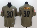 Nike Steelers #30 James Conner green USA flag Color Rush Limited Jersey