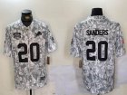 Detroit Lions 20# Barry Sanders Nike Arctic Camo 2024 Salute to Service Limited Jersey