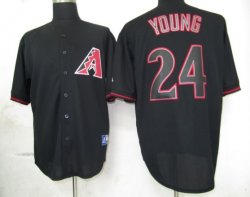 MLB Arizona Diamondbacks 24 Young Black Fashion Jerseys