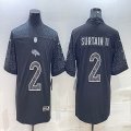 Nike Denver Broncos #2 Patrick Surtain II black color Rush Limited Jersey Reflective version