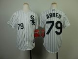 Chicago White Sox #79 Jose Abreu White kid Baseball Jersey