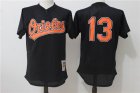 Baltimore Orioles #13 Manny Machado black throwback MLB Jerseys