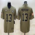 Nike Oakland Raiders #13 Hunter Renfrow Salute to Service Retired Limited Jersey-BD