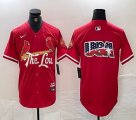 Nike St.Louis Cardinals blank red majestic Baseball Jersey city version-BD 03