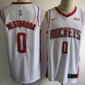 Nike Houston Rockets #0 Russell Westbrook white Basketball jersey-YL