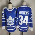 Adidas Toronto Maple Leafs #34 Auston Matthews blue hockey jersey with A patch-FH