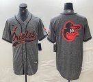 Nike Baltimore Orioles blank Hemp grey MLB Baseball jerseys Joint name-BD 06