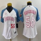 Youth 2023 World Cup Mexico #56 Randy Arozarena white skyblue majestic baseball jerseys 06