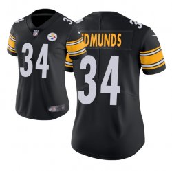 Women nike Pittsburgh Steelers #34 Terrell Edmunds black Color Rush Limited Jersey