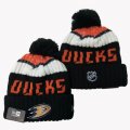 2024 Anaheim Ducks black white orange NHL Sports Cuffed Knit Hats