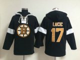 Boston Bruins 17 Milan Lucic Black NHL Hooded Sweatshirt