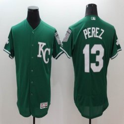 2016 Kansas City Royals #13 Salvador Perez green Flexbase Authentic Collection Jersey