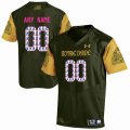 Custom Norte Dame green college football jersey