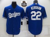 Youth Nike Los Angeles Dodgers 22 Clayton Kershaw blue majestic baseball jerseys