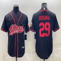 Nike San Francisco 49ers #29 Talanoa Hufanga black baseball jerseys Joint name-BD