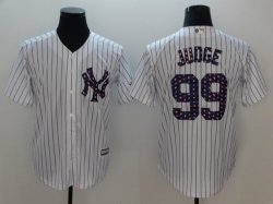 New York Yankees #99 Aaron Judge white majestic baseball jersey -BD