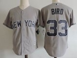 New York Yankees #33 Bird Gray baseball jersey