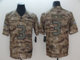 Seattle Seahawks #3 Russell Wilson Nike Camo Salute to Service Retired Player Limited Jersey