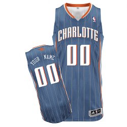 Charlotte Bobcats Custom blue Road Jersey for sale