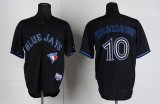 Toronto Blue Jays #10 Edwin Encarnacion Black MLB Jerseys