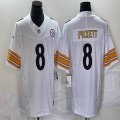 Nike Pittsburgh Steelers #8 Kenny Pickett white Color Rush Limited Jerseys-BD 03