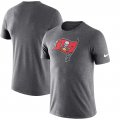 Tampa Bay Buccaneers Nike Essential Logo Dri-FIT Cotton T-Shirt - Heather Charcoal