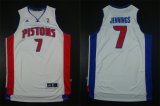 Adidas Detroit Pistons 7 Brandon Jennings white nba jersey