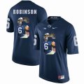 Custom Penn State #6 Andre Robinson blue fashion college football jersey