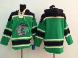 Chicago Blackhawks blank green NHL Hooded Sweatshirt