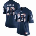 Custom Penn State #18 Jesse James blue fashion college football jersey