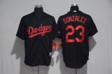 2017 Los Angeles Dodgers Adrian Gonzalez 23# black baseball jersey