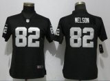 Women Oakland Raiders #82 Jordy Nelson Nike black Color Rush Limited Jersey