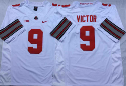 Nike Ohio State Buckeyes Binjimen Victor #9 White College Football Jersey