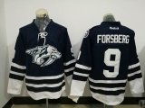 Nashville Predators #9 Filip Forsberg black Ice Hockey Jerseys