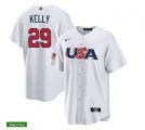 2023 World Cup #29 Kelly white USA majestic baseball jerseys