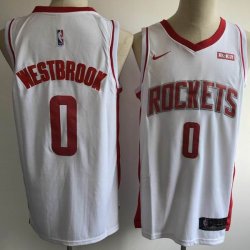 Nike Houston Rockets #0 Russell Westbrook white Basketball jersey-YL