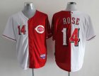 Cincinnati Reds ROSE 14 white red MLB Split Jersey